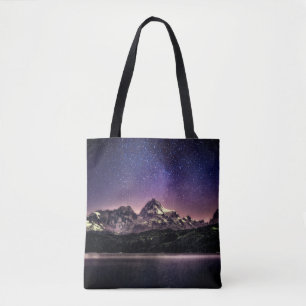 Bolsa Tote Paisagem do céu noturno na Patagônia, Argentina, S
