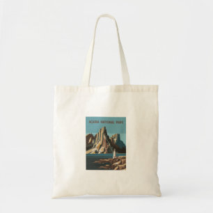 Bolsa Tote Paisagem do Parque Nacional Retro Acadia