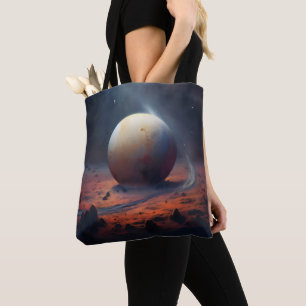 Bolsa Tote Paisagem do Planeta de Ficção Científica
