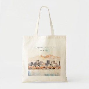 Bolsa Tote Paisagem em Aquarela de Casamento em Salt Lake Cit