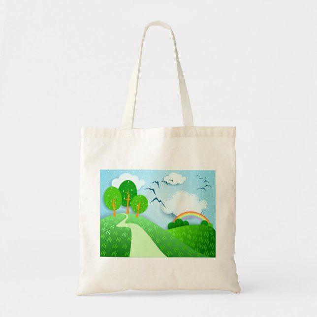 Bolsa Tote Paisagem fantasiosa, saco (Frente)