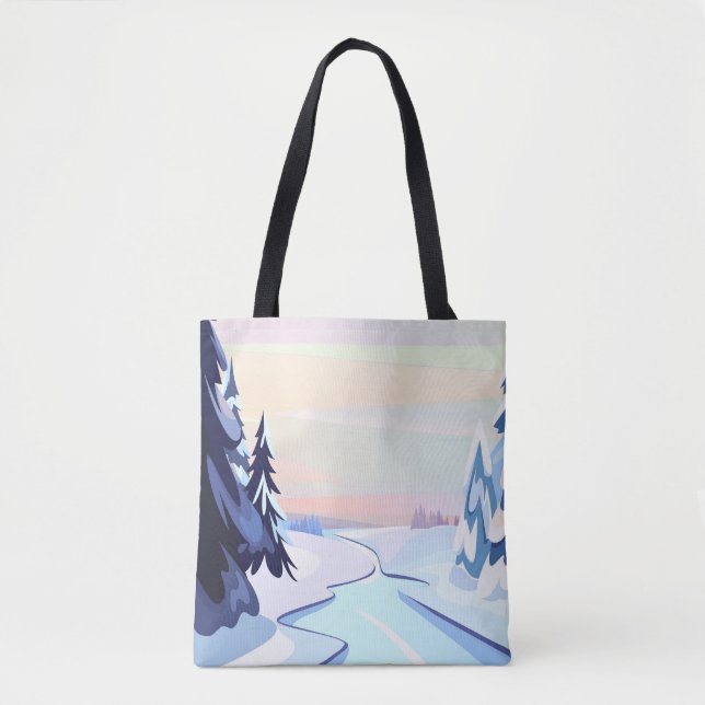 Bolsa Tote Paisagem fluvial (Frente)
