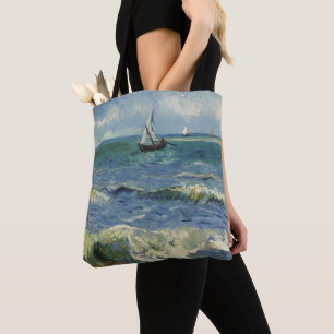 Bolsa Tote Paisagem marinha de Van Gogh em Saintes Maries de 