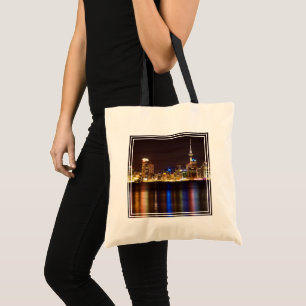 Bolsa Tote Paisagem Noturna da Cidade de Auckland