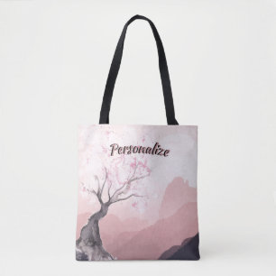 Bolsa Tote Paisagem Rosa Bonita Natureza Surreal