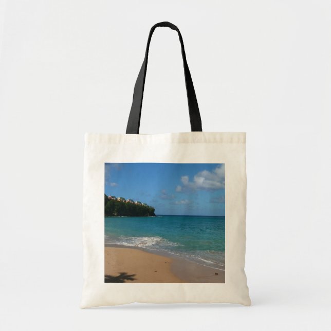 Bolsa Tote Paisagem tropical de férias na praia do santo Lúci (Frente)