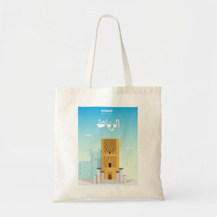 Bolsa Tote Paisagem Urbana de Rabat – Marrocos Ilustrado