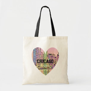 Bolsa Tote Paisagem Urbana do Coração de Chicago