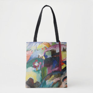 Bolsa Tote Paisagem Wassily Kandinsky com Chaminé de Fábrica
