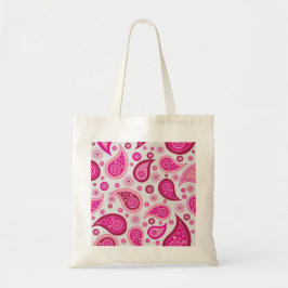 Bolsa Tote Paisley cor-de-rosa
