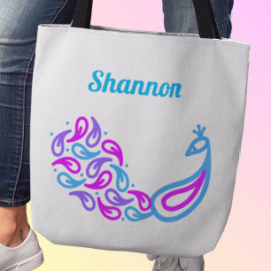 Bolsa Tote Paisley Pavão