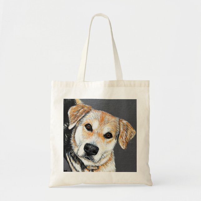 Bolsa Tote Paisley Pup Painting (Frente)