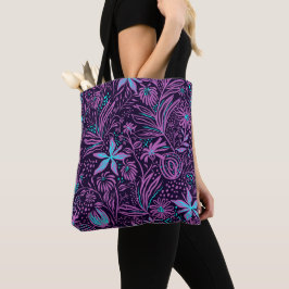 Bolsa Tote Paisley Roxo Personalizado