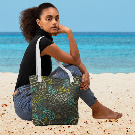 Bolsa Tote Paisley sem costura