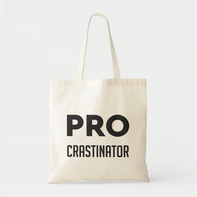 Bolsa Tote Palavra engraçada PROcrastinator Gráfico (Frente)