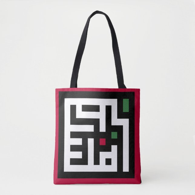 Bolsa Tote Palavra palestiniana em árabe Wordart - bandeira d (Frente)