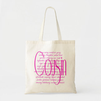 Bolsa Tote Palavras adoráveis para um primo