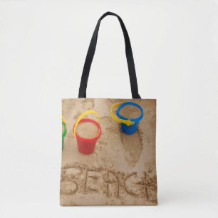 Bolsa Tote Palavras da areia da praia