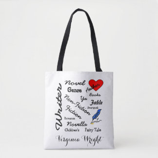 Bolsa Tote Palavras de Escritor-Autor Personalizadas
