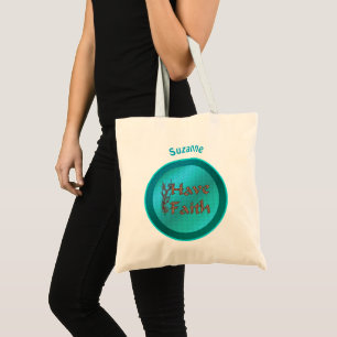 Bolsa Tote Palavras Inspiradoras Têm Fé