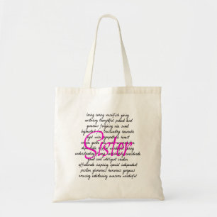 Bolsa Tote Palavras para Irmã