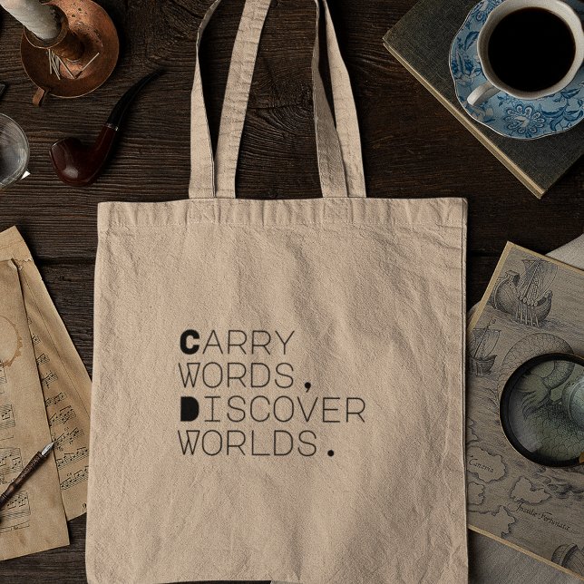 Bolsa Tote Palavras que Levam Descobrir Palavras Presente par (Shop now and embark on a thrilling expedition!)