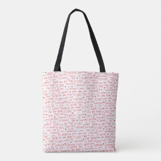Bolsa Tote Palavras Românticas do Dia dos Namorados