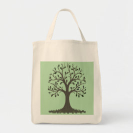 Bolsa Tote 🌳 Pale Green Tree of Life Tote Bag - Book Bag 🛍️