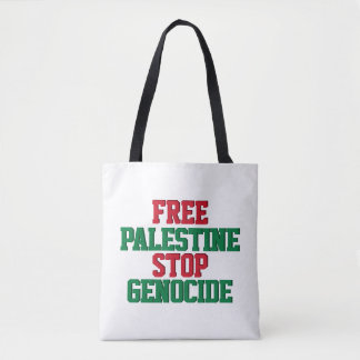 Bolsa Tote Palestina Livre Pare o Genocídio