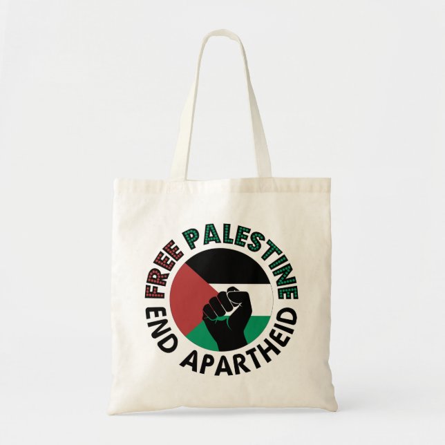 Bolsa Tote Palestina Livre Termina Bandeira Apartheid Palesti (Frente)