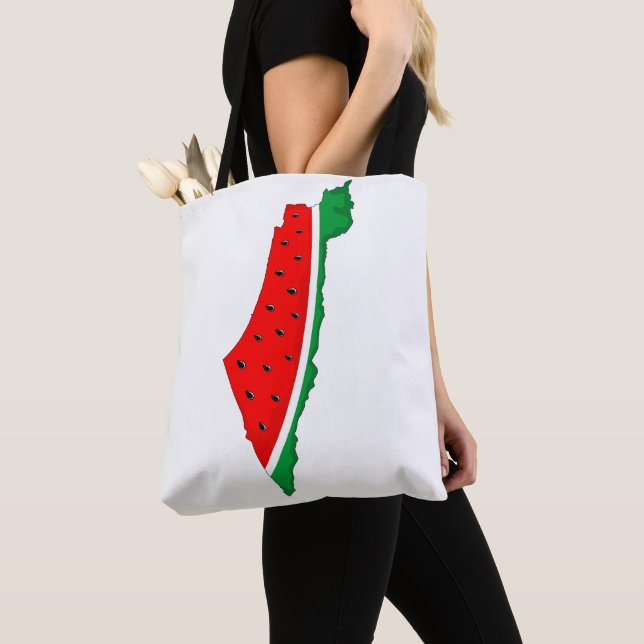 Bolsa Tote Palestina - Mapa Watermelon - Símbolo da liberdade (Close Up)