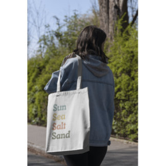 Bolsa Tote Paleta de limão com areia salgada do Sol no Verão