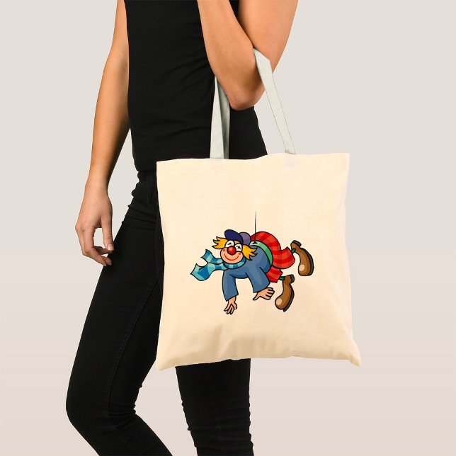 Bolsa Tote Palhaço Cômico Pendurado de Cabeça para Baixo (Criador carregado)