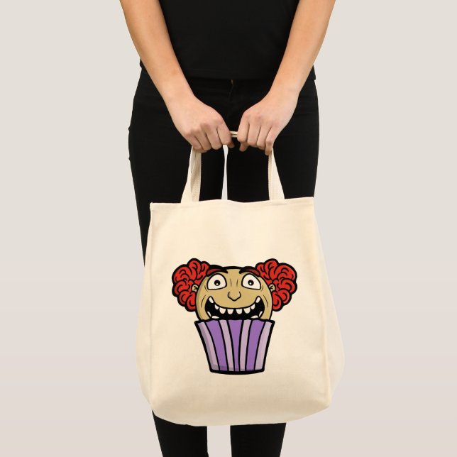 Bolsa Tote Palhaço de Cupcake Assustador (Frente (produto))