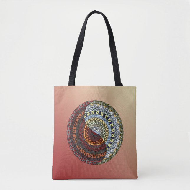 Bolsa Tote Palhaço do Céu e Inferno de Mandala, com Impressão (Frente)