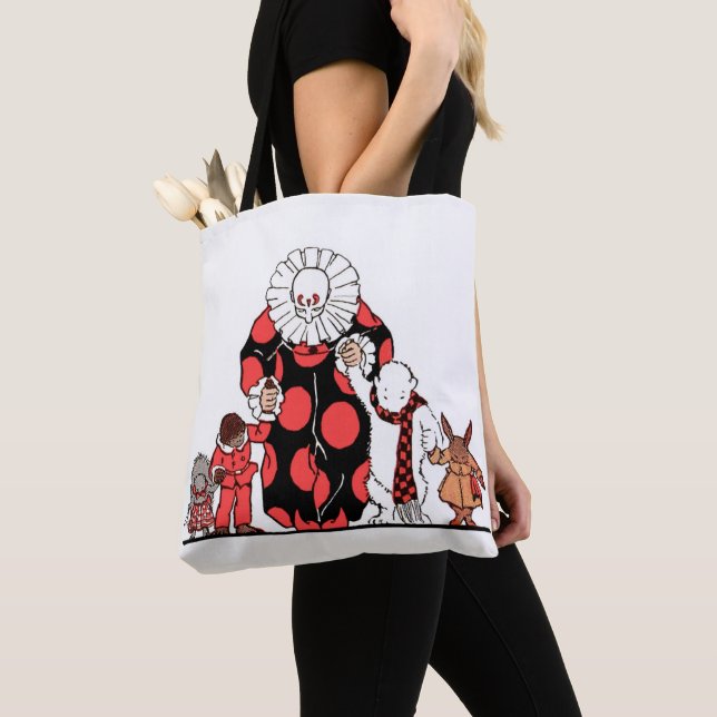 Bolsa Tote palhaço e amigos tiram seu arco (Close Up)