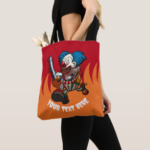 Bolsa Tote Palhaço Louco Adicione Seu Texto Filme Monstro Des