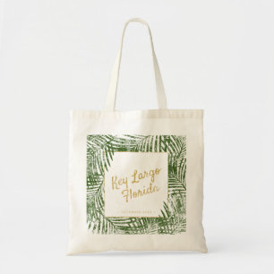 Bolsa Tote Palm Leaf Destino Personalizado Casamento Bem-Vind