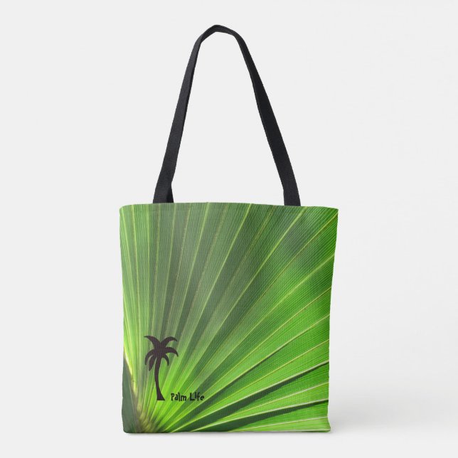 Bolsa Tote Palm Life | Palm verde Frond Palm Tree motif (Verso)