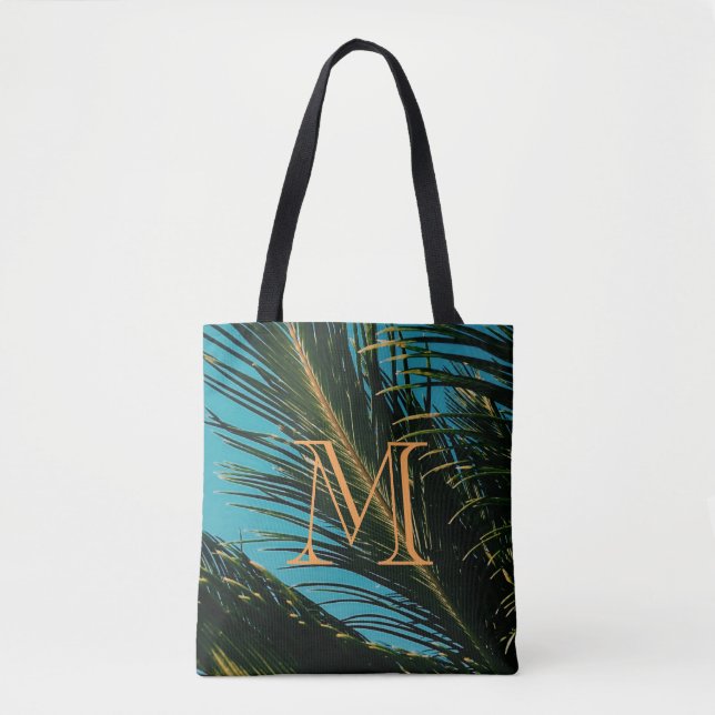 Bolsa Tote Palm Tree (Árvore Palm) Deixa a barra de ferrament (Frente)