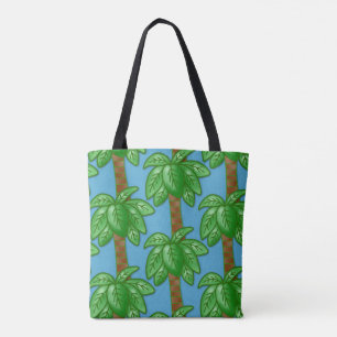 Bolsa Tote Palm Tree Beach Coconut Blue Ocean Sunshine