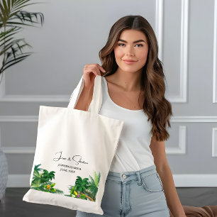 Bolsa Tote Palm Tree Beach Wedding Welcome