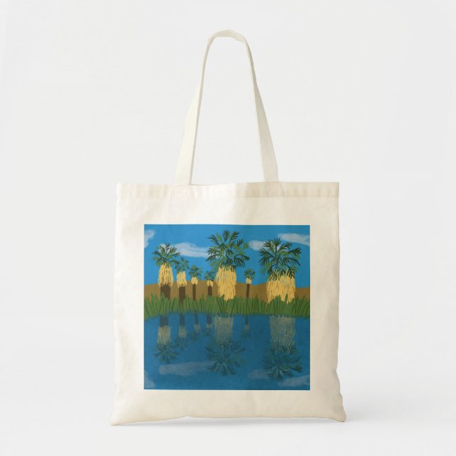 Bolsa Tote PALM Tree Oasis Coachella Deserto da Califórnia (Frente)