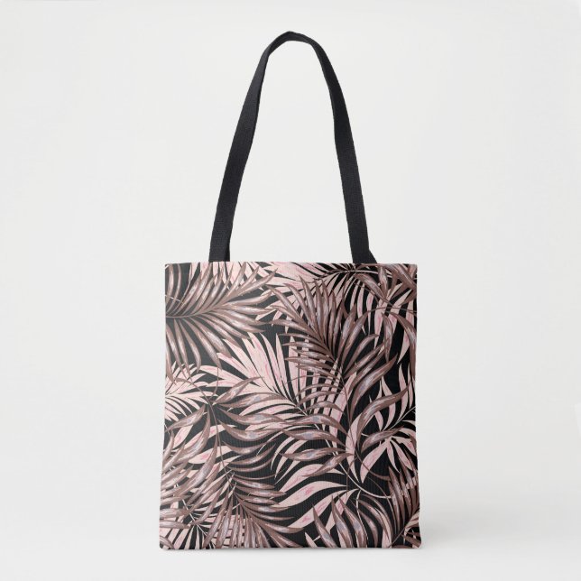 Bolsa Tote Palma Tropical: Padrão Floral da Selva. (Frente)