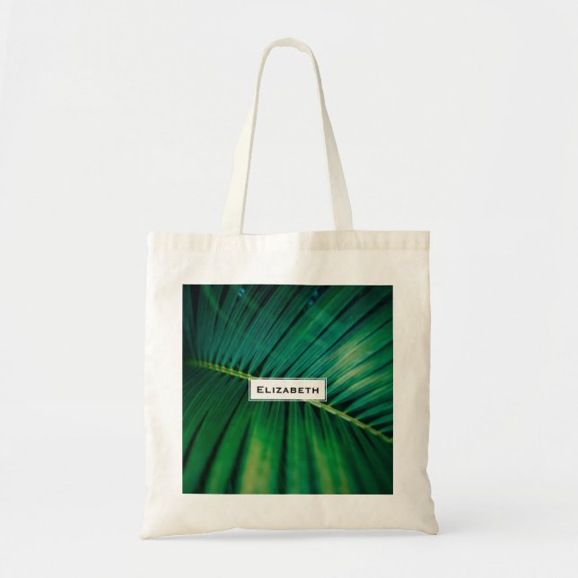Bolsa Tote Palma Verde Frond Tropical Nature Foto (Frente)