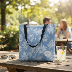 Bolsa Tote Palmeira havaiana Silhouette Standard Blue ID1093