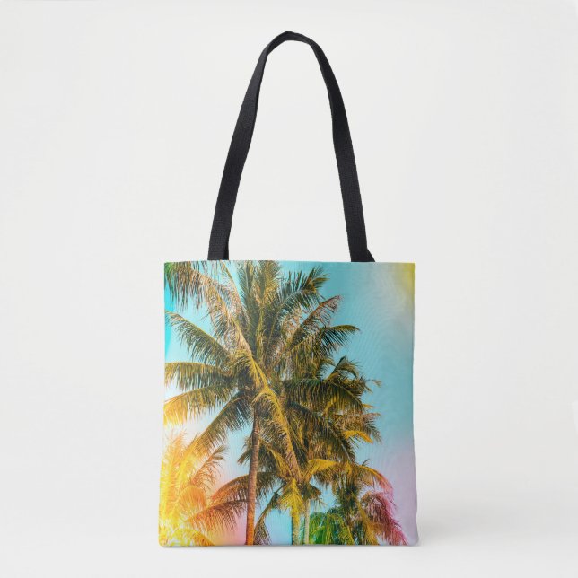 Bolsa Tote Palmeira - imagens de estilo de efeito de vinheta  (Frente)