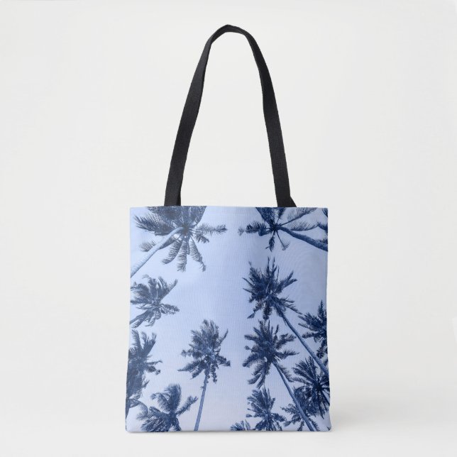 Bolsa Tote Palmeiras, céu azul limpo. (Frente)