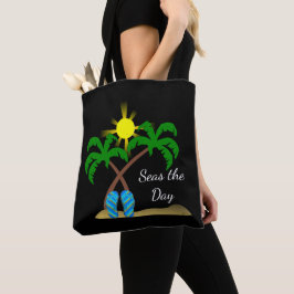 Bolsa Tote Palmeiras de Praia e Chinelos