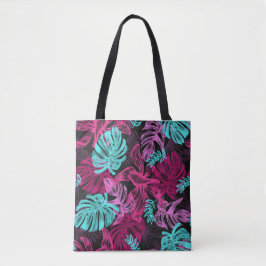 Bolsa Tote Palmeiras tropicais fluorescentes